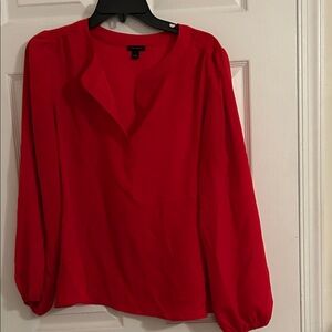 Ann Taylor Vibrant Red Blouse
